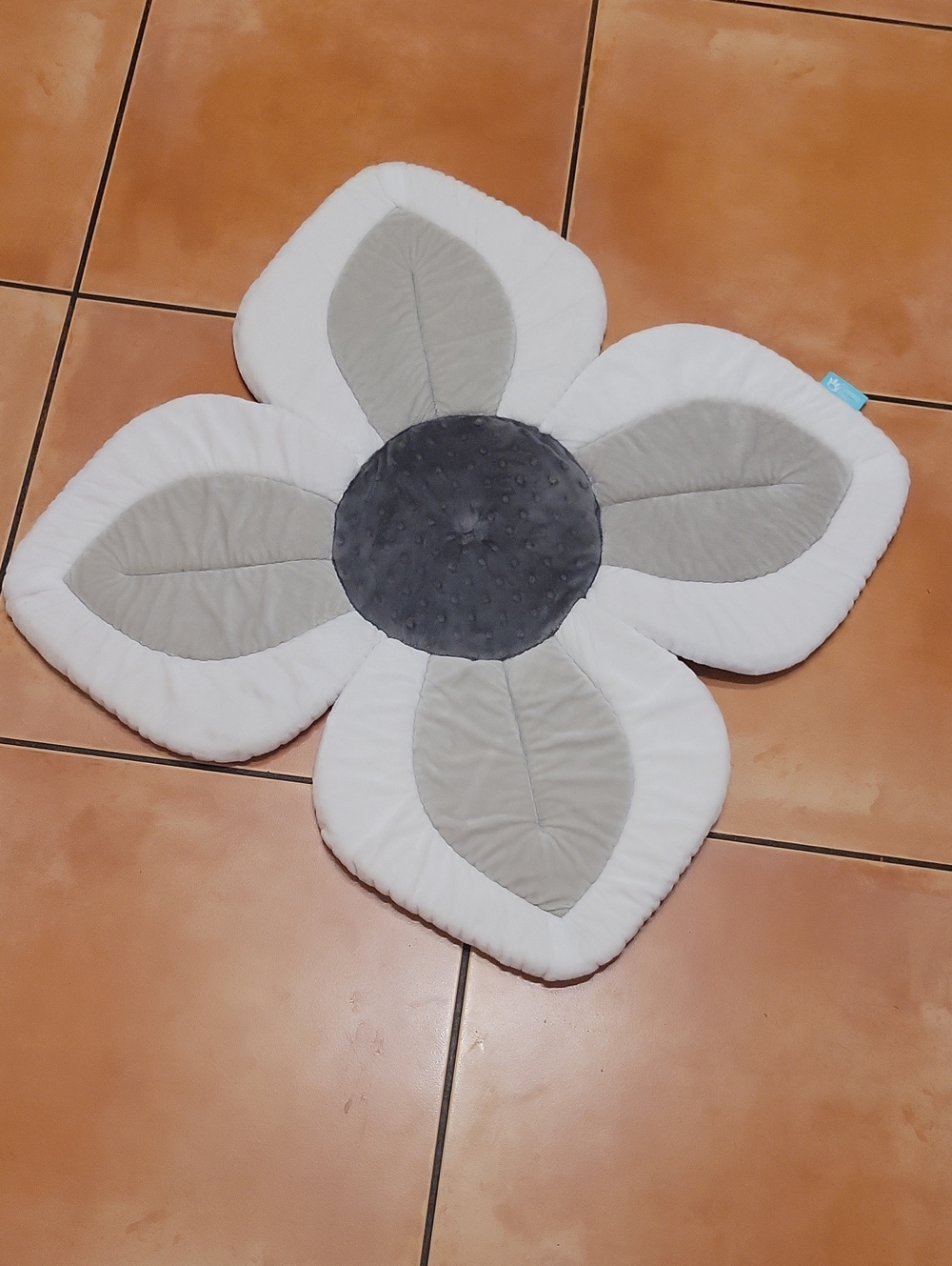 Bloom8ng Baby Bath Mat Gray Lotus Flower